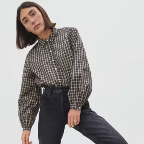Everlane The Organic Cotton Prep Shirt Size 00 - Picture 5 of 8